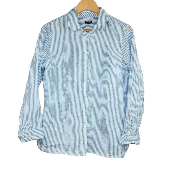 Talbots Striped Button Down Top Size Large - Picture 1 of 4